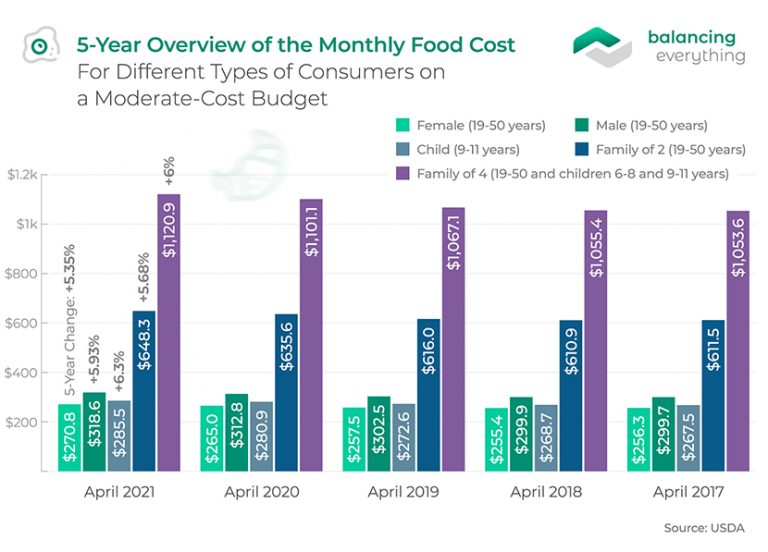 Average Food Cost per Month in 2023 Balancing Everything